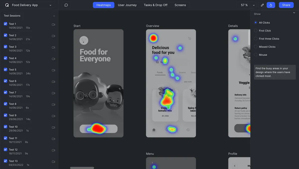 Quant-UX interface