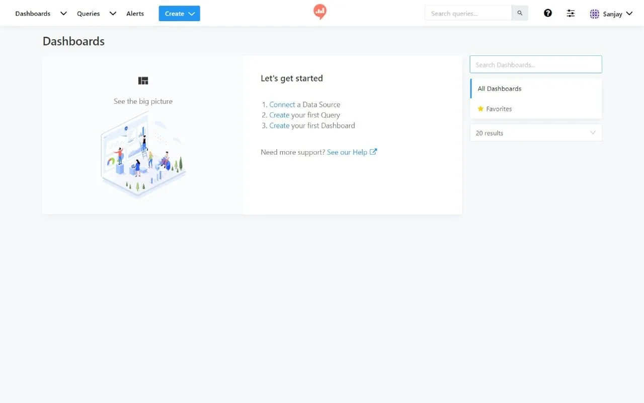 Redash interface