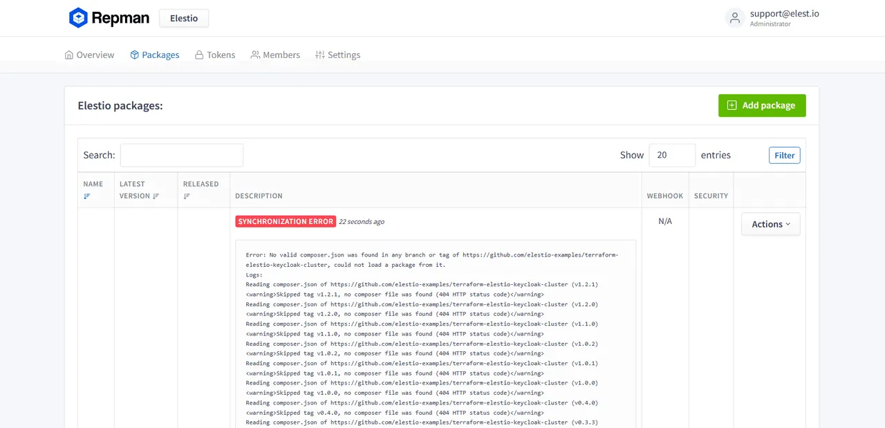 Repman interface