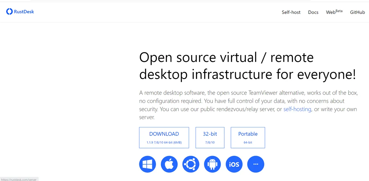 RustdeskServer interface