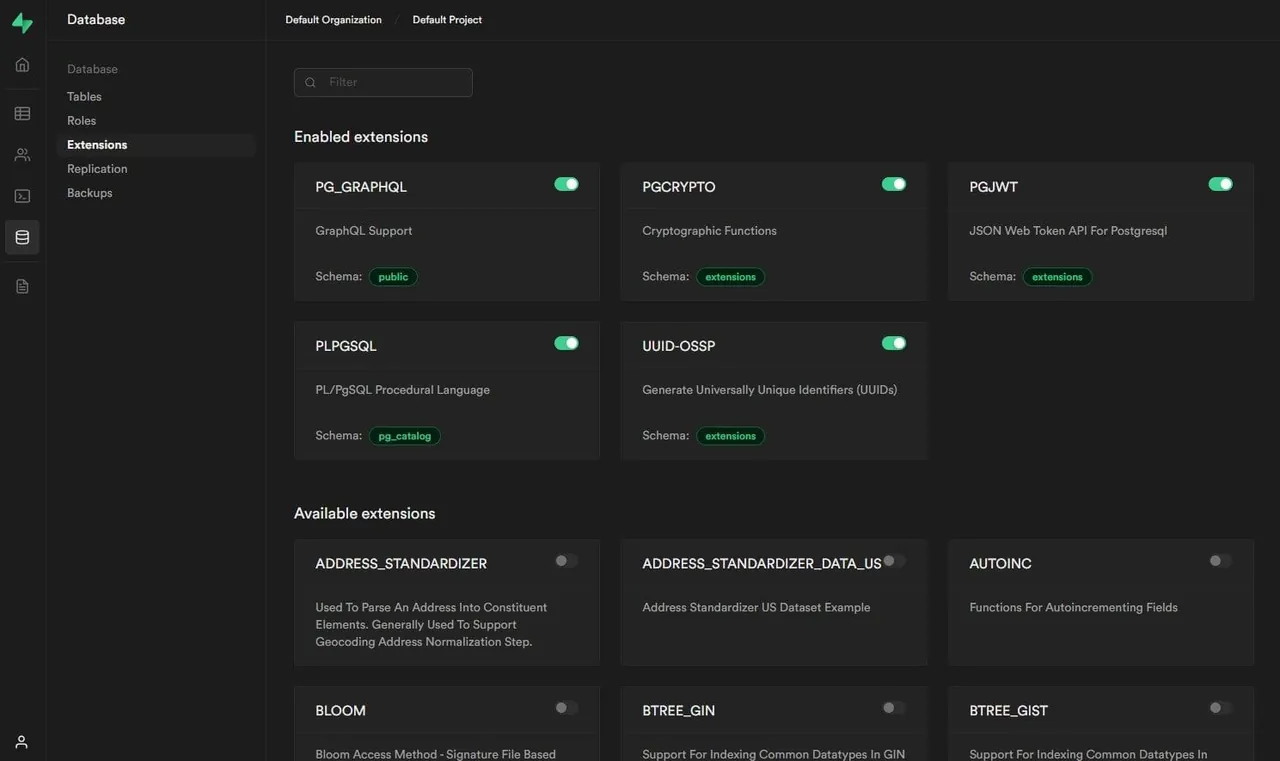 Supabase screenshot 2