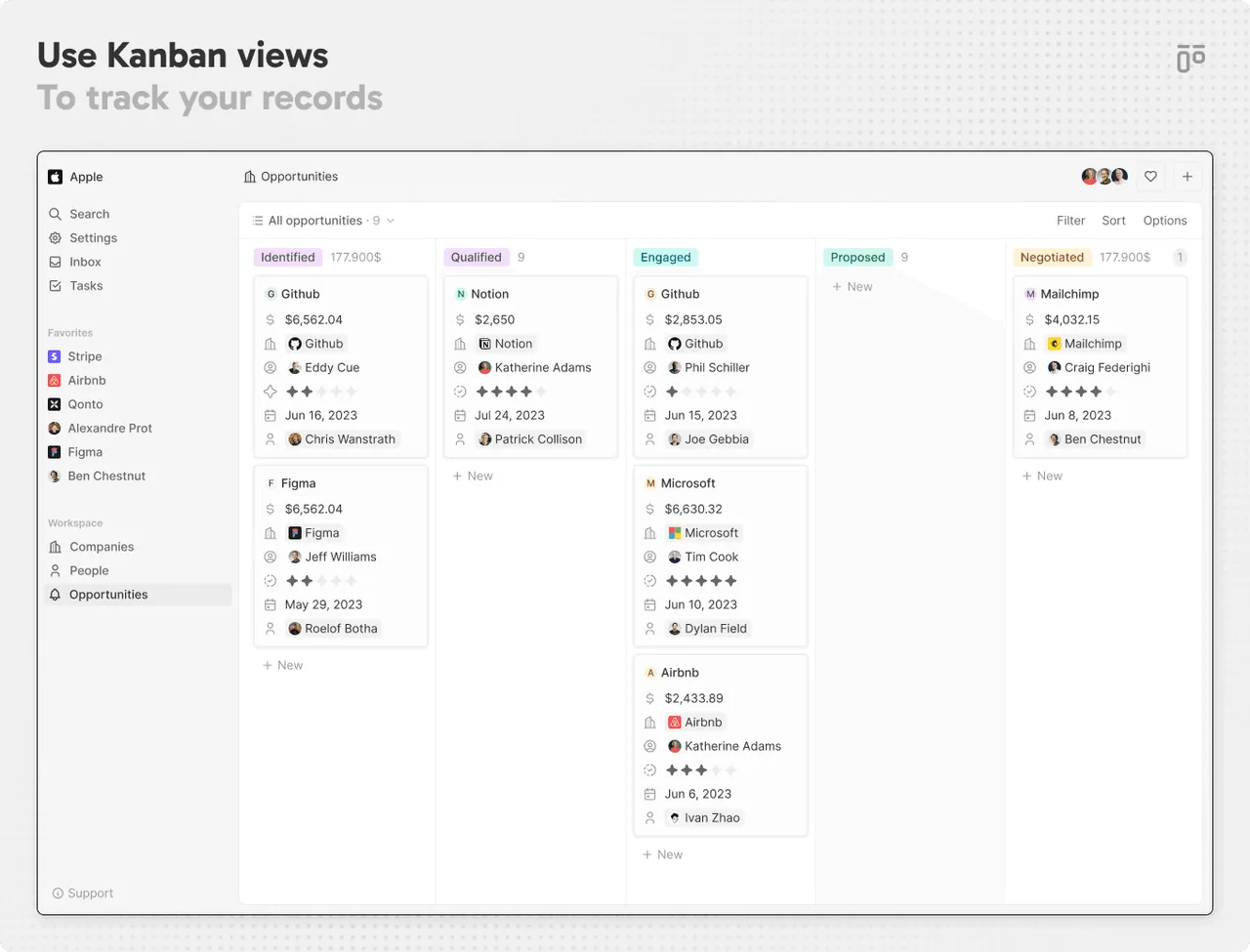 Twenty interface