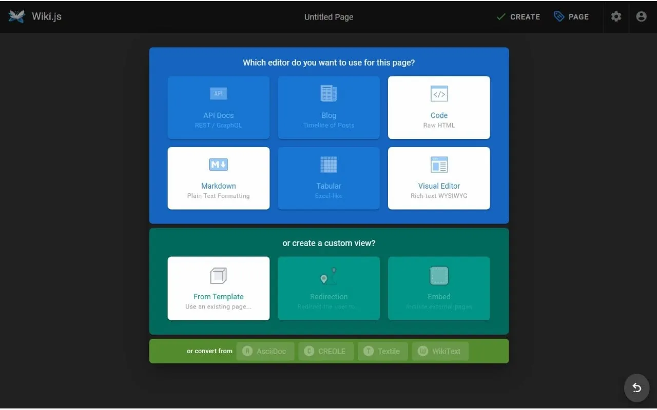 Wikijs screenshot 2