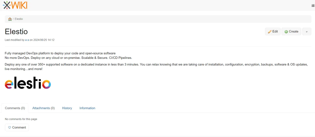 XWiki screenshot 2